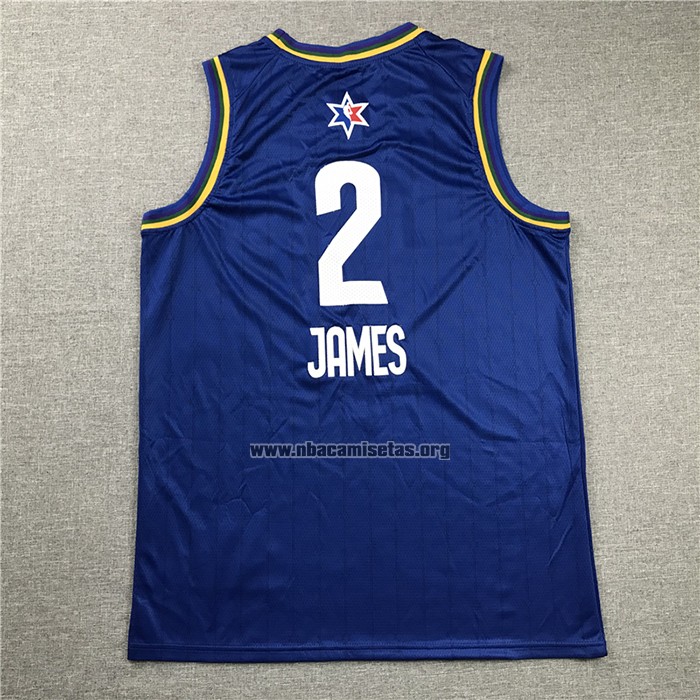 Camiseta All Star 2020 Los Angeles Lakers Lebron James NO 2 Azul